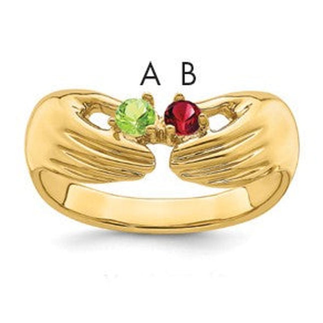 14K gold family ring