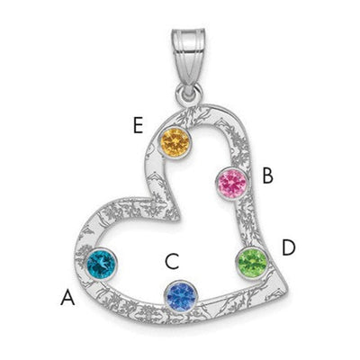 Sterling silver birthstone pendant