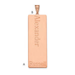 14K Rose Gold 1 Name Family Pendant view