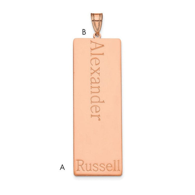 14K rose gold family pendant