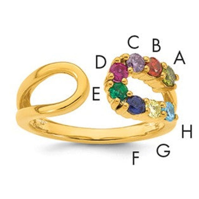 14K gold birthstone ring