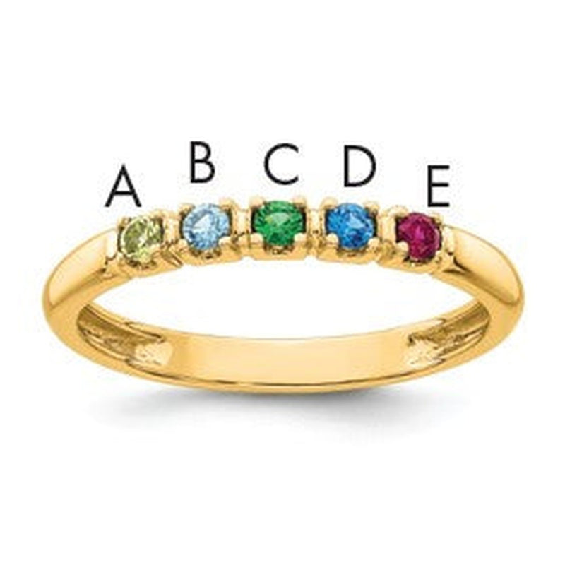 14K yellow gold birthstone ring