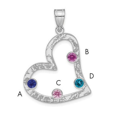 Sterling silver birthstone pendant