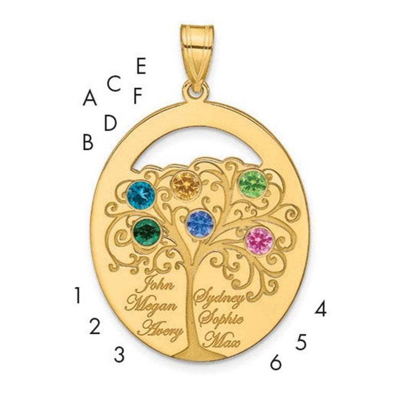 Sterling silver birthstone pendant