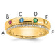 14K 6 Birthstone and Diamond Mother's Ring Semi-mount