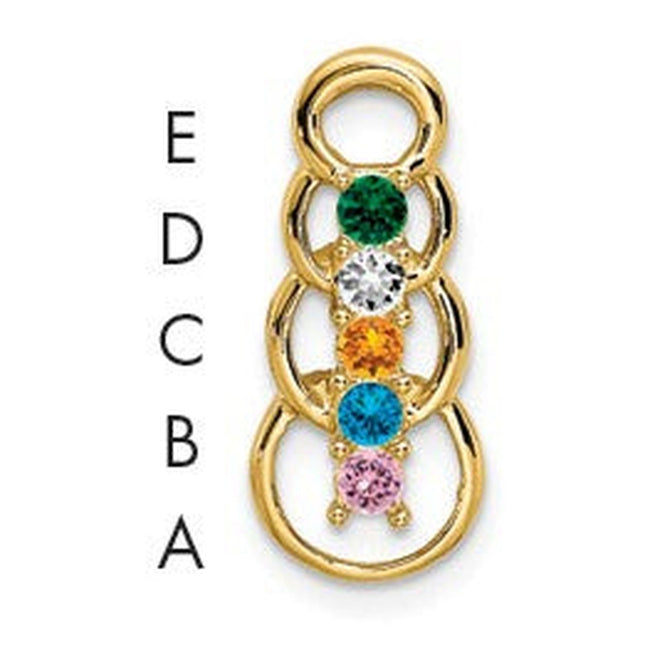 14K gold family pendant