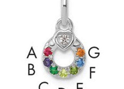 14K gold birthstone pendants & charm
