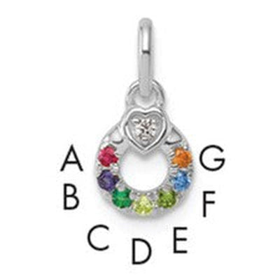 14K gold birthstone pendants & charm