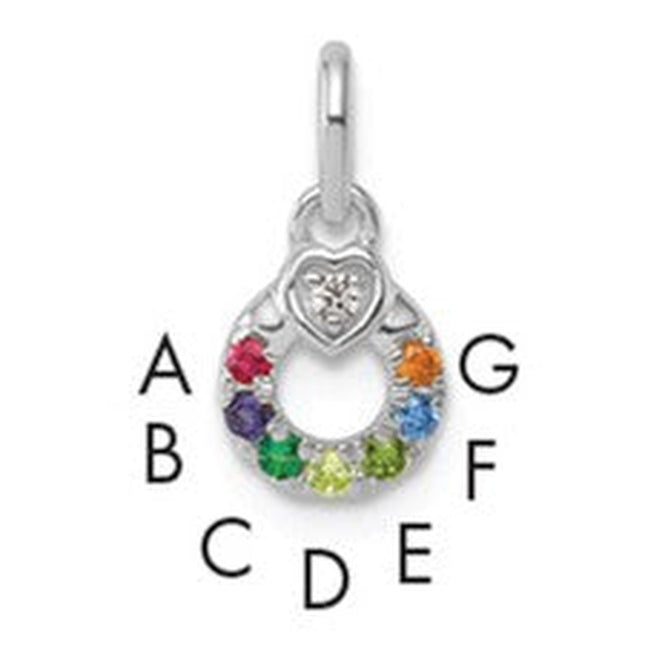 14K gold birthstone pendants & charm