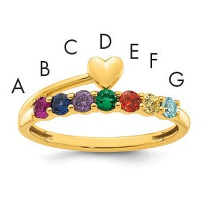 14K gold birthstone ring