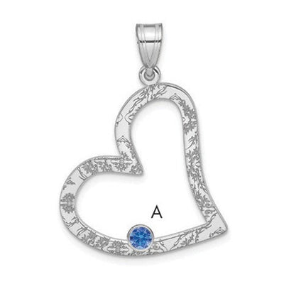 Sterling silver birthstone pendant