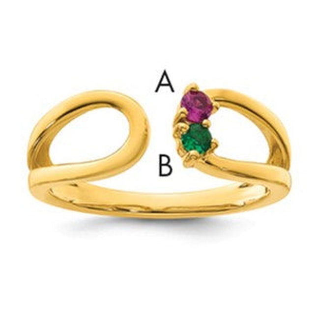 14K gold birthstone ring
