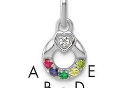14K gold birthstone pendants & charm