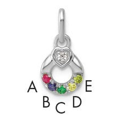 14K gold birthstone pendants & charm