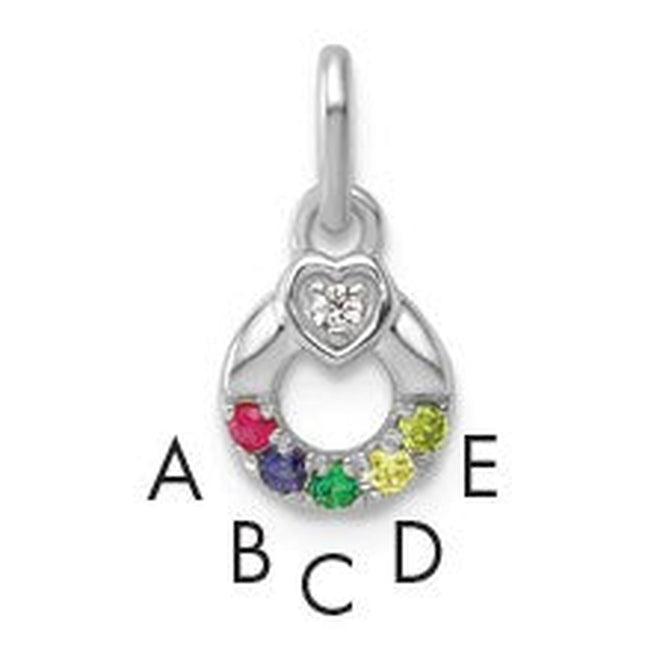 14K gold birthstone pendants & charm