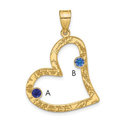 Sterling silver birthstone pendant