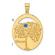 Sterling Silver/Gold-plated 1 Birthstone with SS Bezel Family Pendant