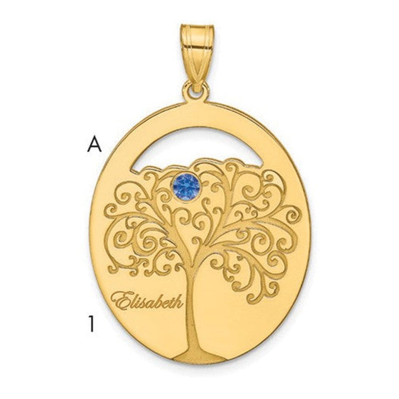Sterling silver birthstone pendant