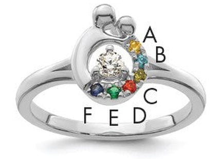 14K gold diamond birthstone ring