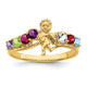 14K Genuine 7 Stone Mother's Ring