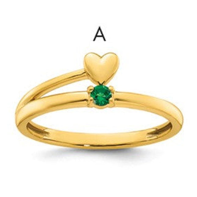 14K gold birthstone ring