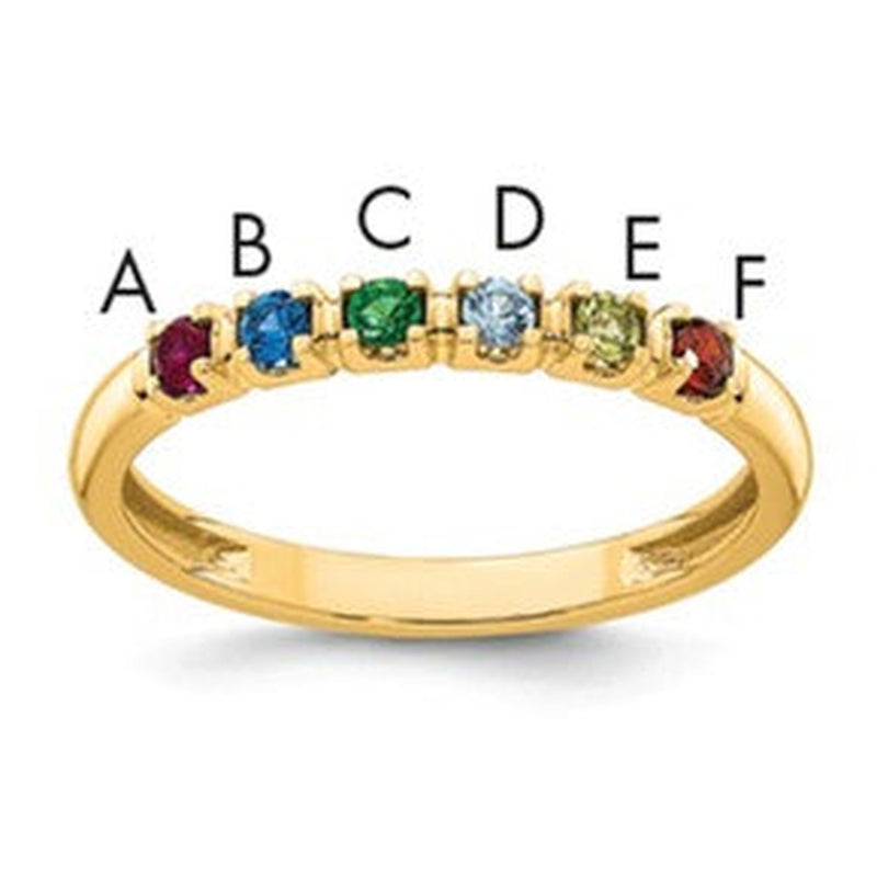 14K yellow gold birthstone ring