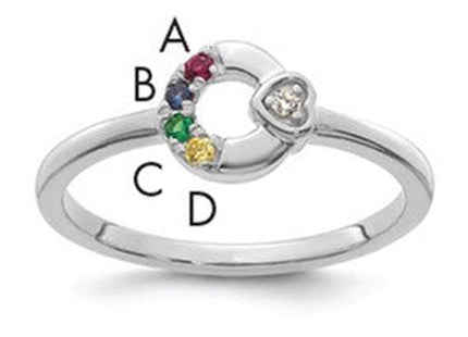 14K gold birthstone ring