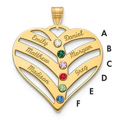 14K yellow gold birthstone pendant