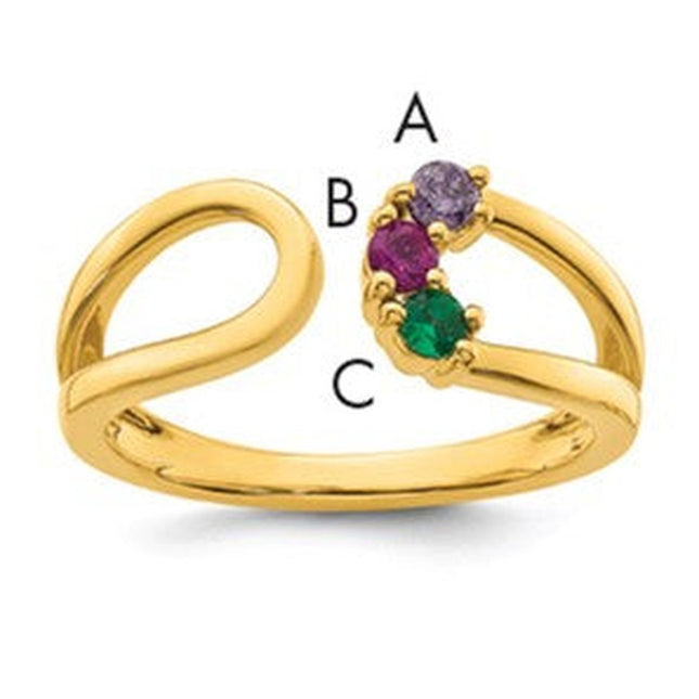 14K gold birthstone ring
