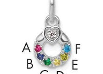 14K gold birthstone pendants & charm