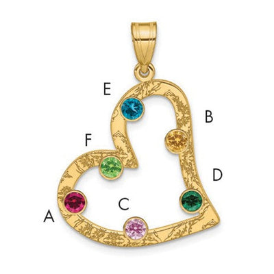 Sterling silver birthstone pendant