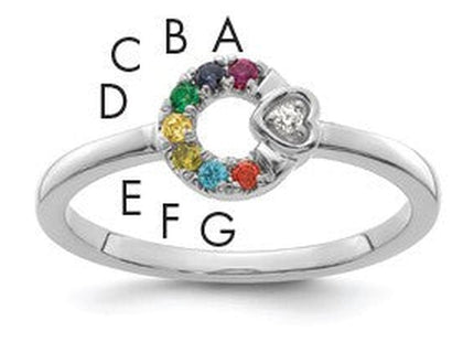 14K gold birthstone ring