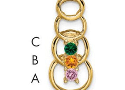 14K gold family pendant