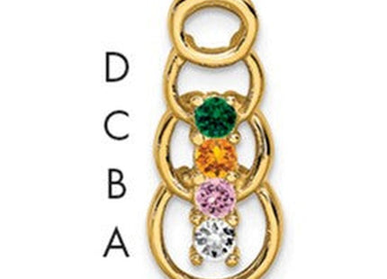 14K yellow gold family pendant