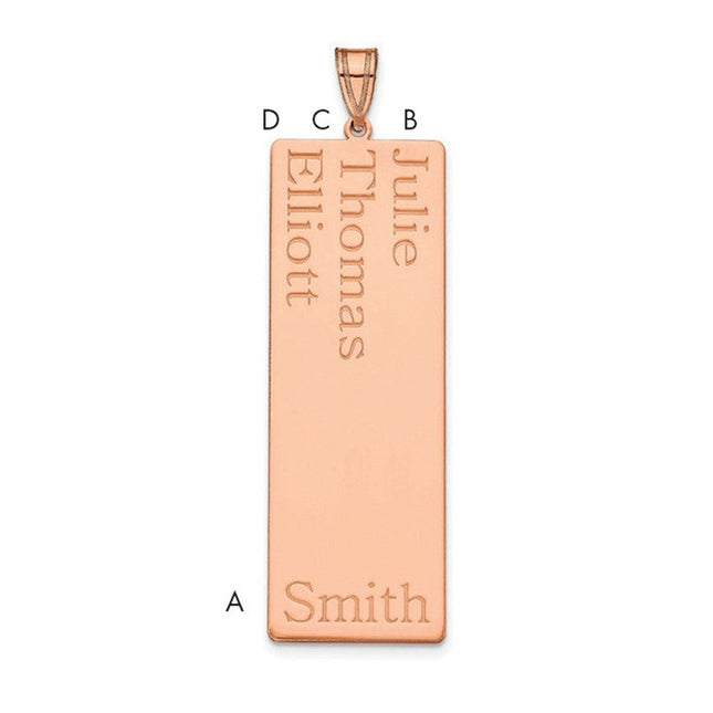10K rose gold family pendant