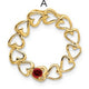 14K 1 Synthetic Stone Family Pendant