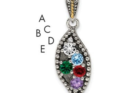 Sterling silver diamond mother pendant
