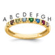 14K Yellow Gold 8 Synthetic Birthstone Mother's Ring