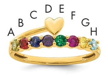 14K gold birthstone ring
