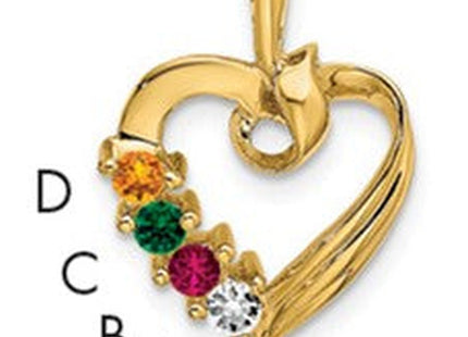 14K gold family pendant