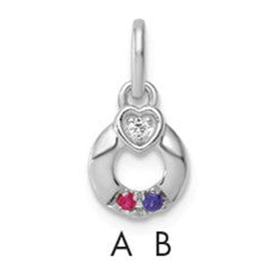 14K gold birthstone pendants & charm