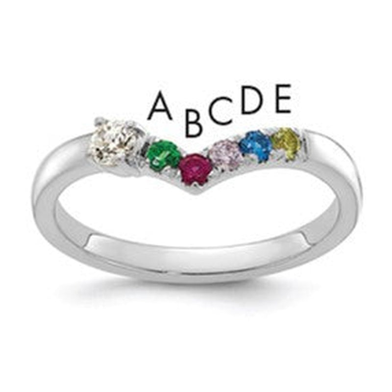 14K gold diamond birthstone ring