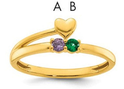 14K gold birthstone ring