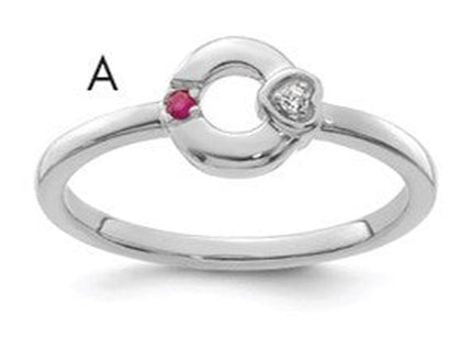 14K gold birthstone ring