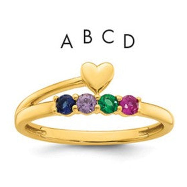 14K gold birthstone ring