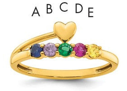 14K gold birthstone ring