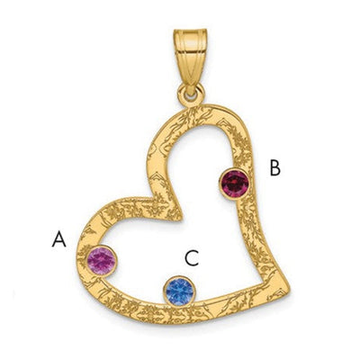 Sterling silver birthstone pendant