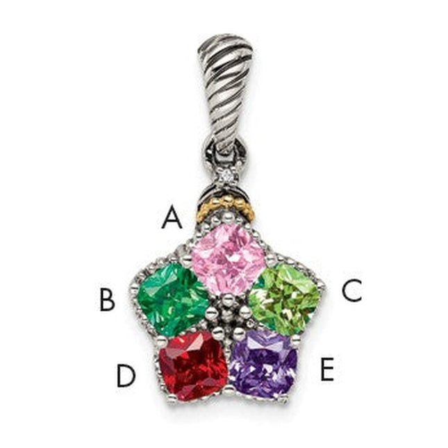 14k/Silver Two-Tone Pendants Style QMPD29 - Classique Jewelry Inc.