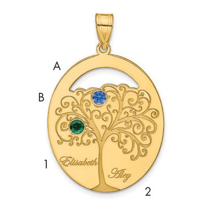 Sterling silver birthstone pendant