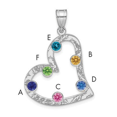 Sterling silver birthstone pendant